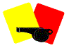 Referees Cards and Whistle